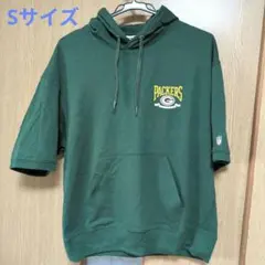 GU Green Bay Packers S 半袖パーカー グリーン フード付
