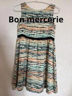 Bon mercerie ノースリーブワンピース 幾何学模様