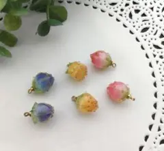 つぼみ チャーム フラワーチャーム 薔薇 ローズ　セット