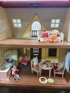 【すぐ遊べるセット】はじめてのシルバニアファミリー 人形・家具・小物まとめ売り