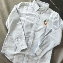 RALPH LAURENキッズシャツ130ブルービックポニー7Tラルフローレン