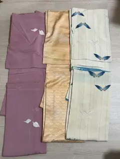 着物 小紋 まとめ売り 3着 リメイク お稽古に