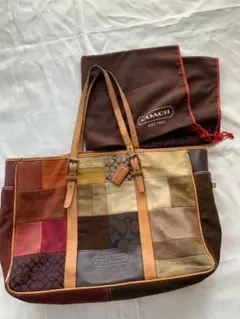 COACH パッチワークショルダーバッグ　保存袋つき