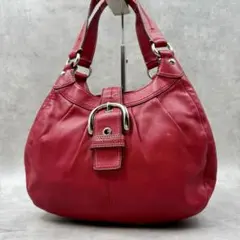 COACH ソーホー ショルダーバッグ ホーボー レッド レザー