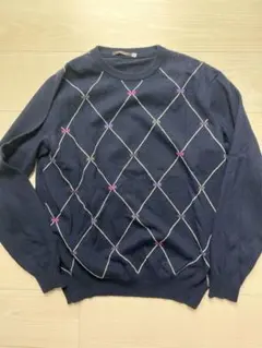 BALLANTYNE ダイヤモンドパターン カシミヤニットセーター BALLANTYNE ダイヤモンドパターン カシミヤニットセーター