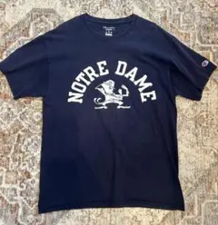 Champion Notre Dame Tシャツ ネイビー L
