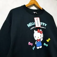 新品　Sanrio　HELLO キティ　トレーナー　LL　レディース　黒色