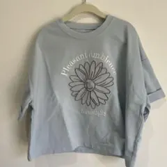 【新品未使用タグ付き】グローバルワーク　刺繍入りTシャツ 半袖　130