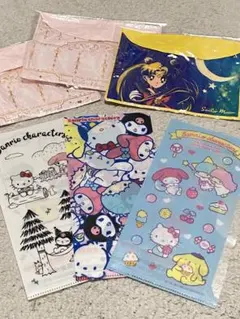 セーラームーン フラップポーチ3個セット サンリオクリアファイル(小)3枚セット