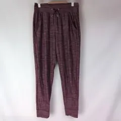オールインモーション ジョガーパンツ 裾リブ メランジ紫 リサイクルポリエステル