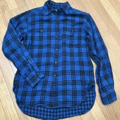ポロラルフローレン　チェックシャツ　ネルシャツ厚手XS155/80A