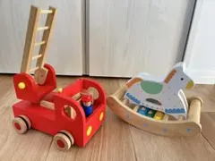 エド・インター　カタカタ森の消防隊　カランコロン木馬　木製玩具　知育玩具
