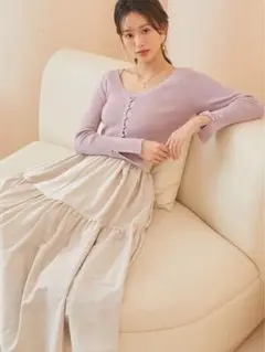 SNIDEL カーデ&カップインキャミセット