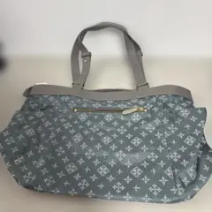 ぴ*ー様 ラシット russet トートバッグ グレー系 ナイロン×レザー