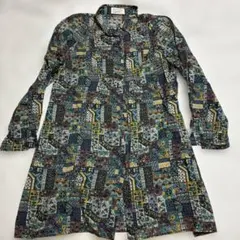 ROCHAS Première パッチワーク柄 シャツワンピース