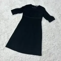 【c5543】✨美品✨ワンピース ブラック　膝丈　フォーマル