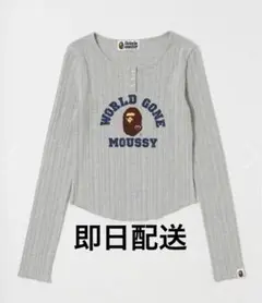 A BATHING APE x MOUSSY Henry Neck Tee