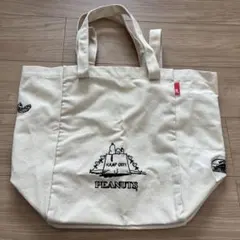 新品PEANUTS スヌーピー ルートート　キャンバスBIGトート　刺繍2way