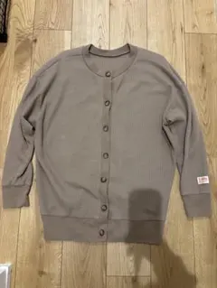 JaVa. ベージュ　リブ編み　カーディガン