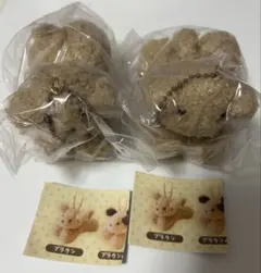 maruの てのひらわんこのぬいぐるみ　ブラウン 2匹セット