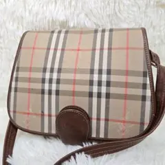 美品/英国製】バーバリー ショルダーバッグ ノバチェック シャドー