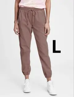 GAP ウォッシュウェル リブ編み プルオンジョガーパンツ　L　ギャップ　①