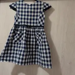 110cm 美品　キッズ半袖ワンピース 学校見学のサムネイル