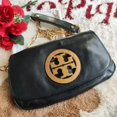 Tory Burch ブラックレザーショルダーバッグ