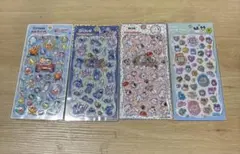 プチドロップステッカー4枚セット101匹わんちゃんスティッチたまごっちドラえもん