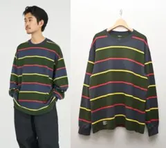 FreshService 長袖 マルチボーダー Tシャツ M グリーンのサムネイル