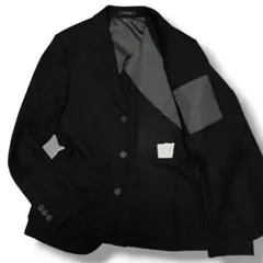 EMPORIO ARMANI メッシュ調 テーラードジャケット ブラック 48