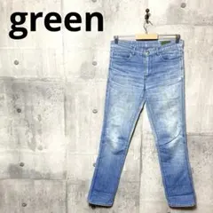 green グリーン メンズ スリムストレートデニム ストレートジーンズ M