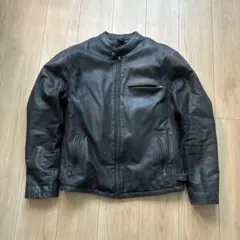 【廃盤商品】デグナー　シングルライダースジャケット ブラック　S-Mサイズのサムネイル