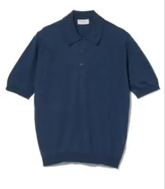 M サイズJOHN SMEDLEY ポロシャツ　インディゴ　ジョンス　メドレーのサムネイル