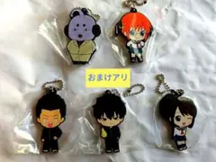 銀八先生 カプセル ラバー マスコット 5個セット★コースターおまけ付き