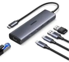 UGREEN USB C 有線LANアダプター 6-in-1 LAN ハブ