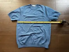 ORIHICA 半袖ニット ブルー
