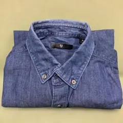 ユニクロ　＋J（プラス ジェイ）のメンズのデニムシャツ（ボタンダウン仕様） 美品