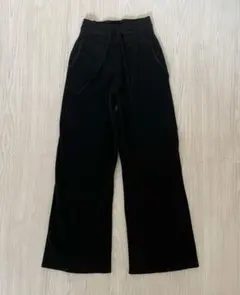 UNIQLO ウォッシャブルリブニットパンツ BLACK【Mサイズ】匿名配送