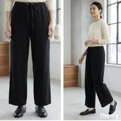 Theory セオリー【S】フォーマル スラックス 黒 日本製 通勤 仕事 行事