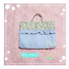 裏キルティング生地レッスンバッグOn the tree 北欧風　可愛い　小鳥