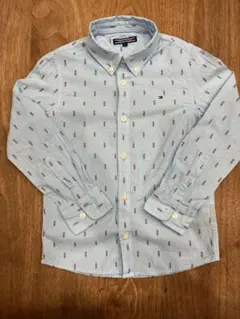トミーヒルフィガーTOMMY HILFIGER 長袖シャツ 122 水色