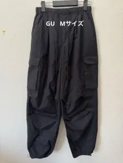 【ジーユー】GU パラシュートカーゴパンツ　M 221-347853 ブラック