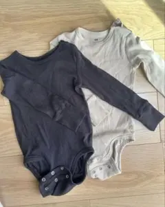 長袖ボディスーツ オーガニックロンパース　H&M 80cm