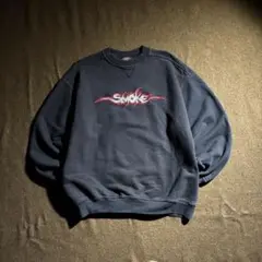 90s メキシコ製　SMOKE 刺繍ロゴ　ヘヴィコットン　スウェット　L 企業