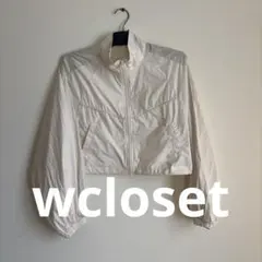 wcloset 袖リボンショート丈スポーツブルゾン