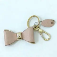 フルラ リボン キーホルダー キーリング ライトピンク ゴールドカラーのサムネイル
