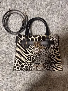 美品Michael Kors マイケルコース 2wayゼブラ柄 ハンドバッグ
