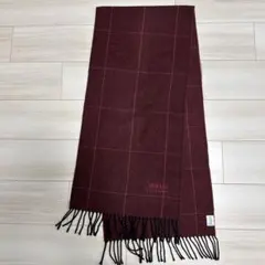 ARMANI COLLEZIONI ボルドー カシミヤマフラー　メンズ