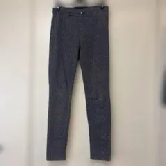 美品！ユニクロ UNIQLO レギンスパンツ ヘリンボーン柄 グレー M